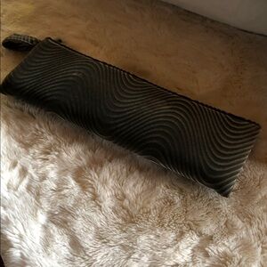 Green Velvet andTextured Clutch